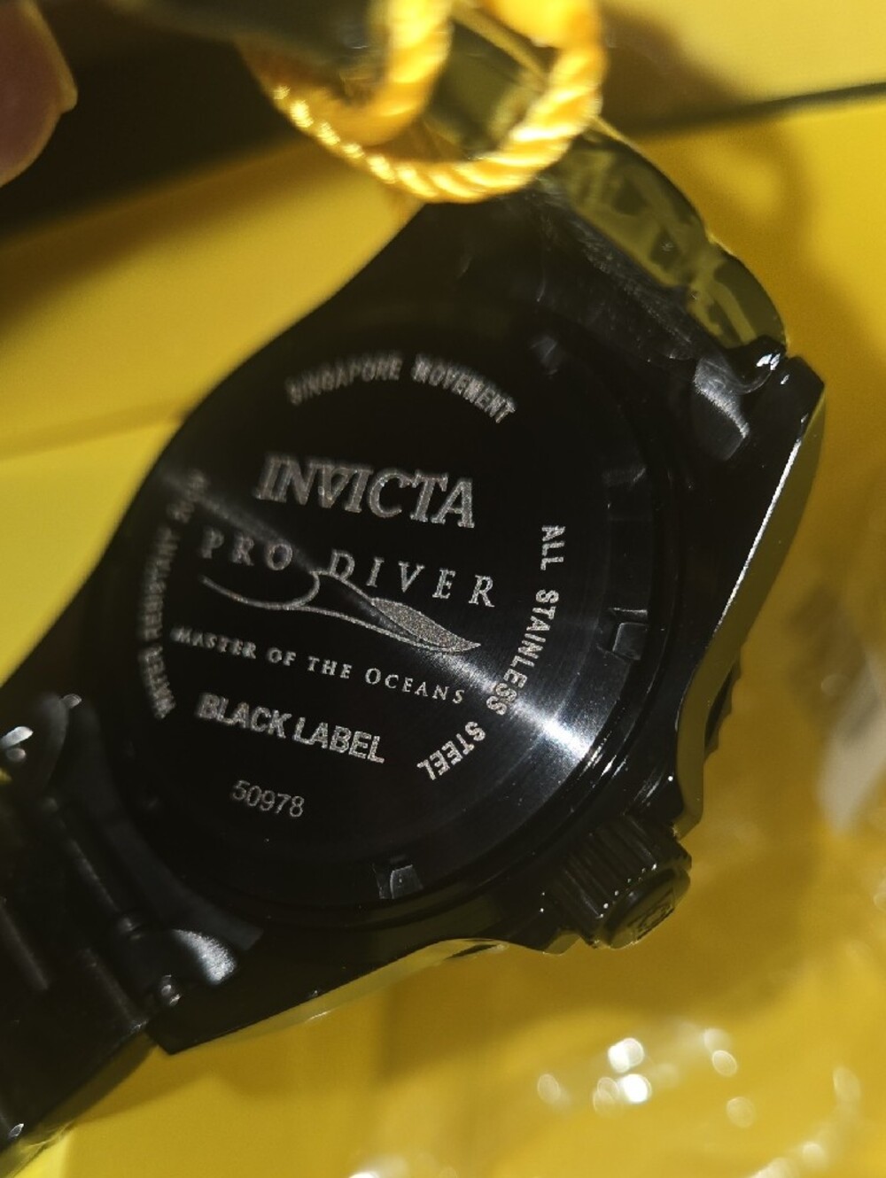 Invicta Pro Diver Men's Purple Dial Stainless Steel Bracelet with Black Accents - Picture 5 of 5
